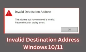 invalid destination address