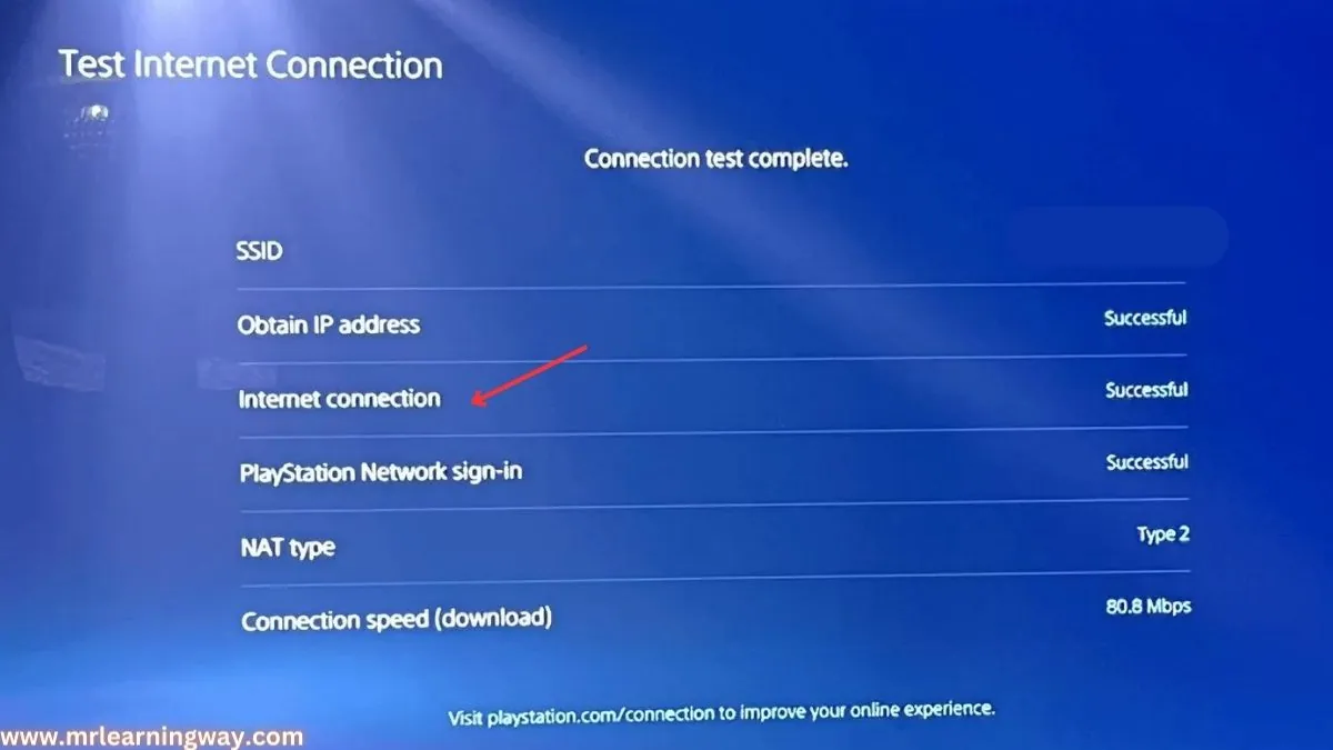 Test internet connection
