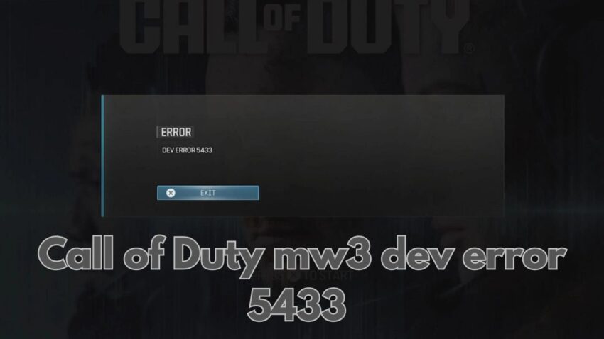 Fixing COD MW3 Dev Error 5433 on PS5: Quick Solution