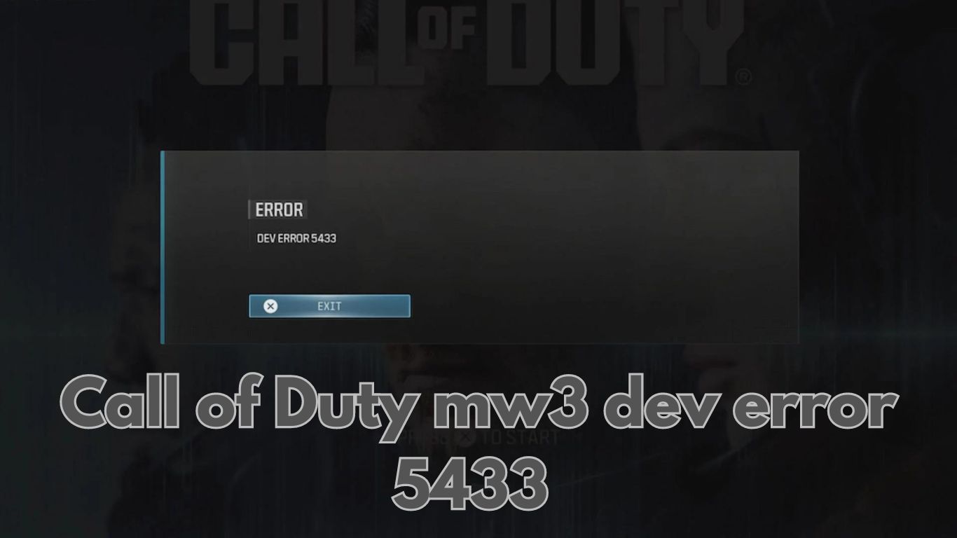 cod mw3 dev error 5433